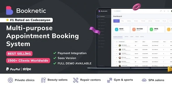 Booknetic – WordPress Appointment Booking + Addons